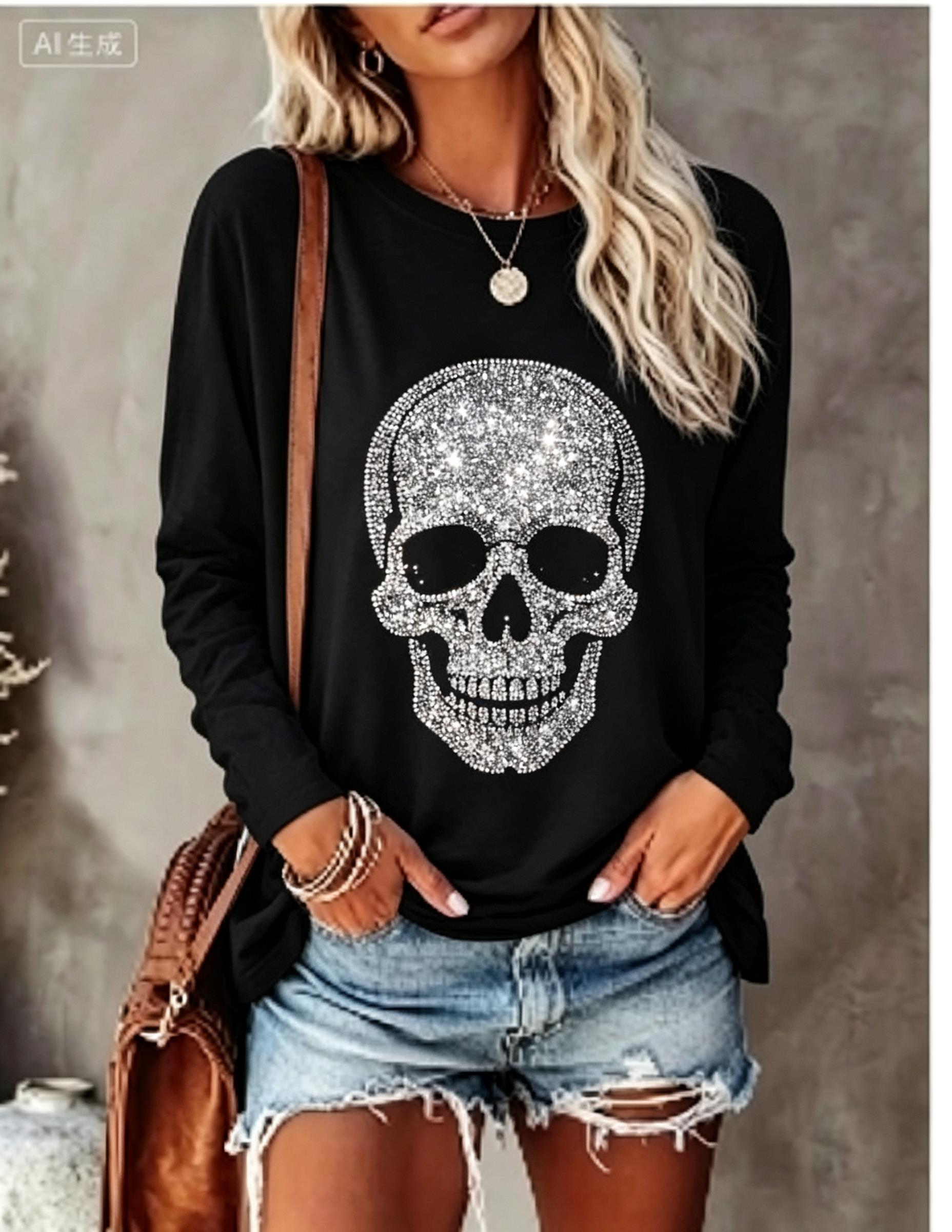 Wallpaper - Dames T-shirt met lange mouwen, gesimuleerde