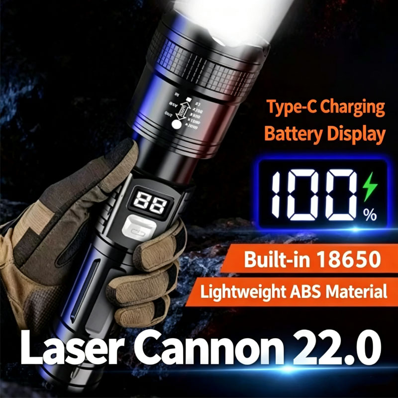 Tape Measure - Zoombare tactische laserzaklamp met hoge helderheid