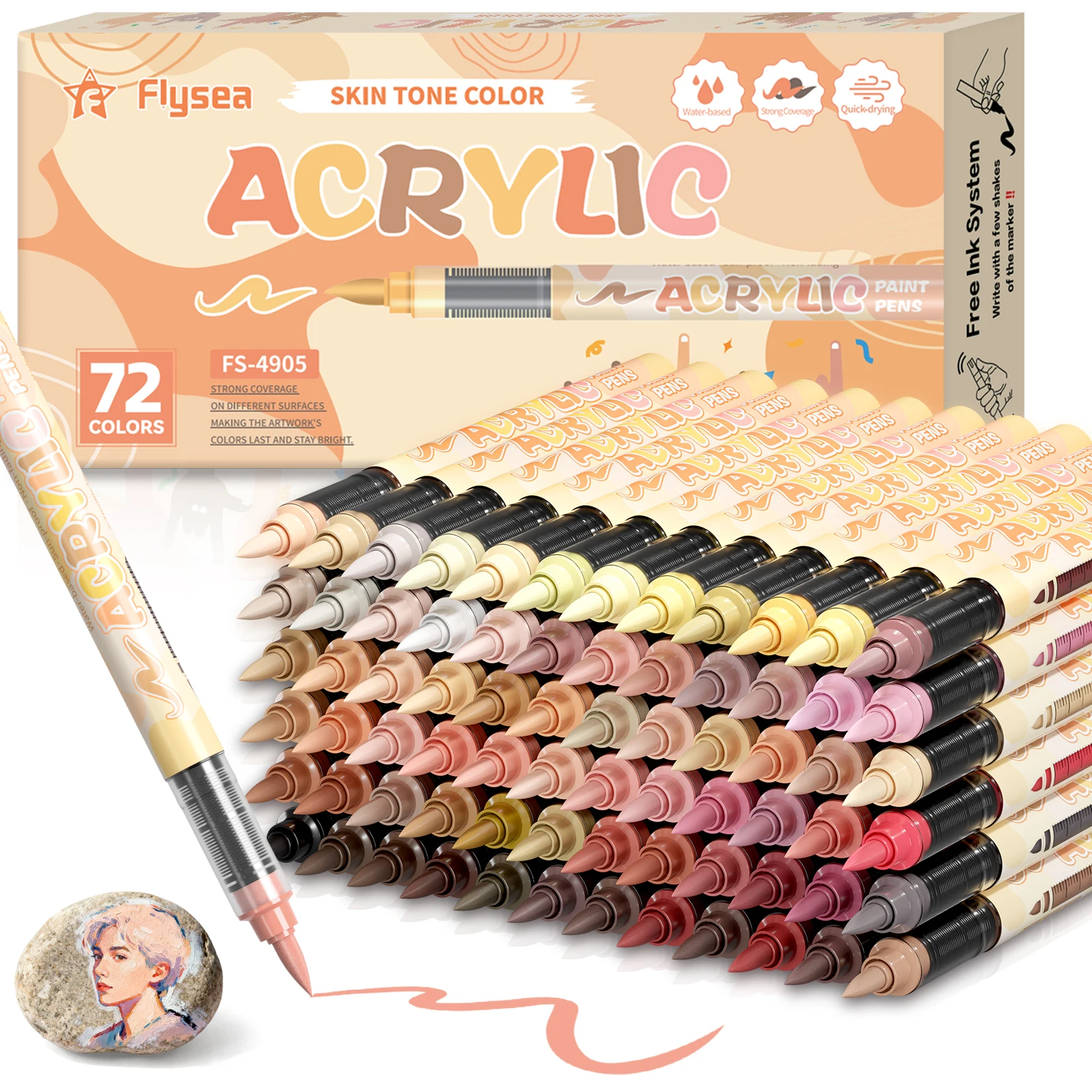 12-72 huidkleurige stiften met - Paint Brush recensie en prijs