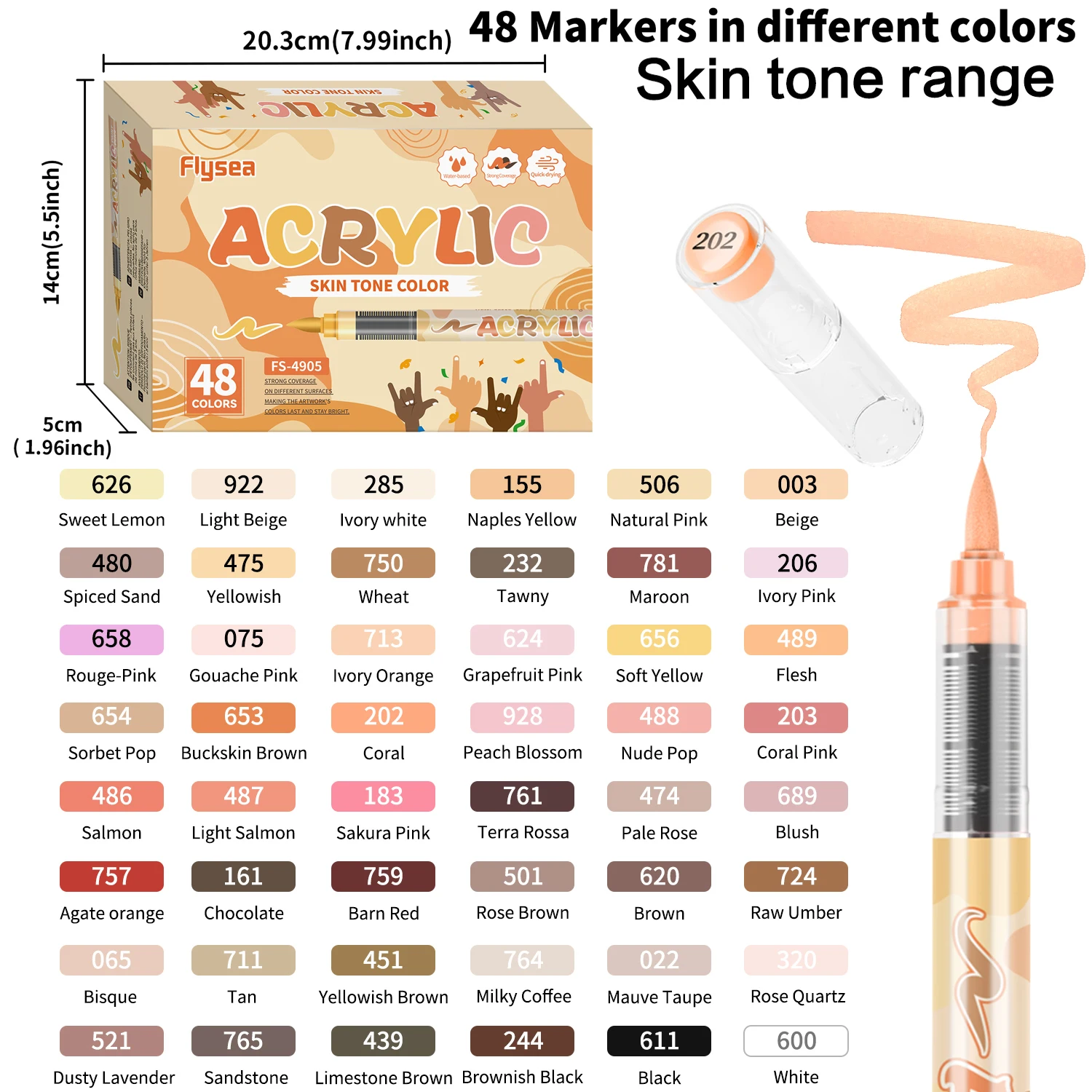 12-72 huidkleurige stiften met - Paint Brush recensie en prijs