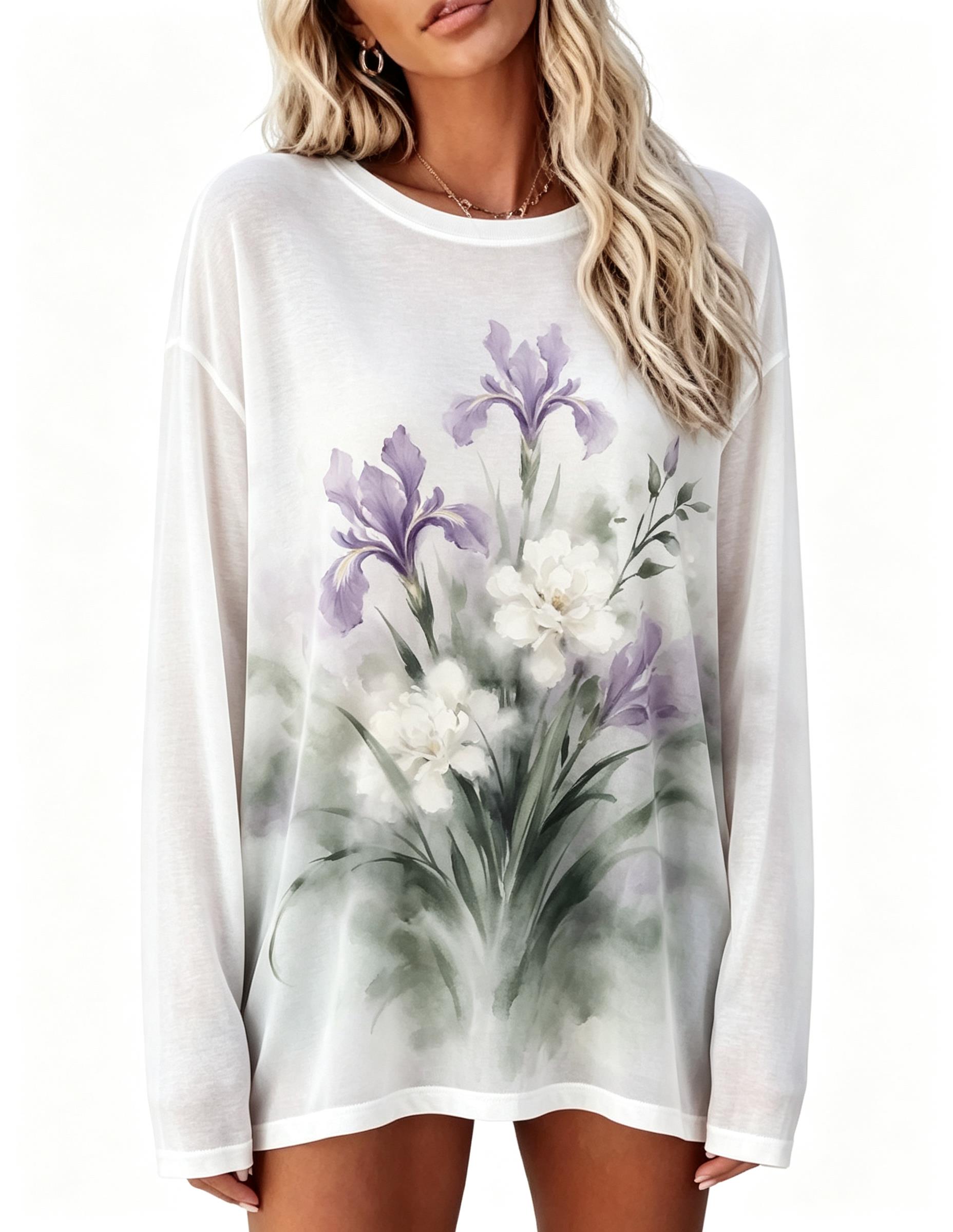 Dames T-shirt met lange mouwen - Wallpaper recensie en prijs