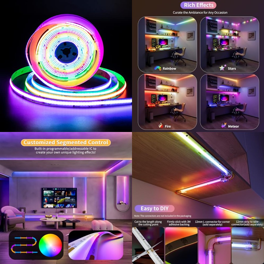 RGB Smart IC COB LED-striplich - Led Strip Lights recensie en prijs