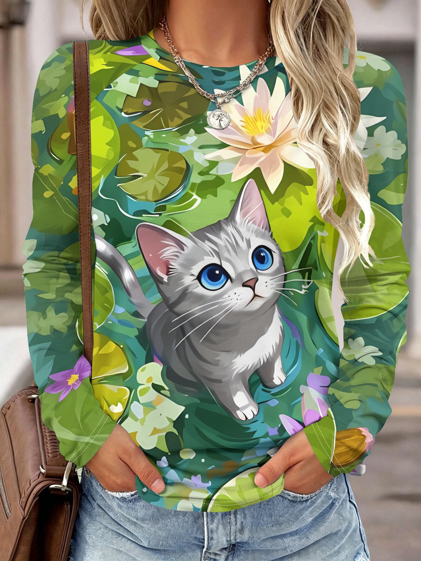 Damesblouse met lange mouwen,  - Wallpaper recensie en prijs