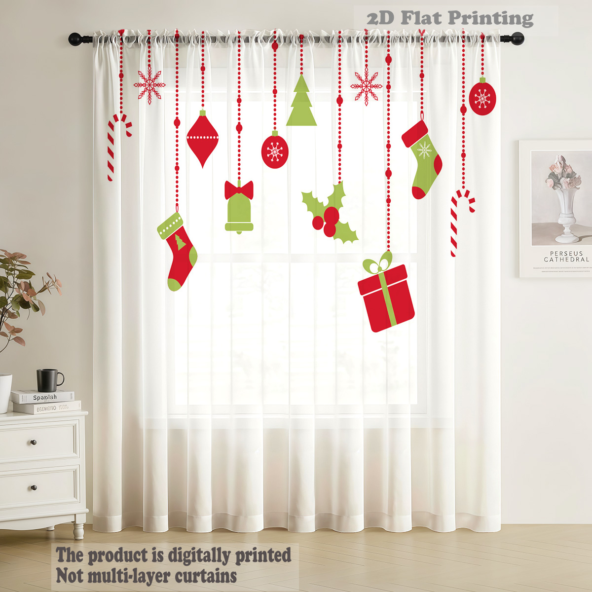 Kerstgordijnen van doorschijne - Curtain Rods recensie en prijs
