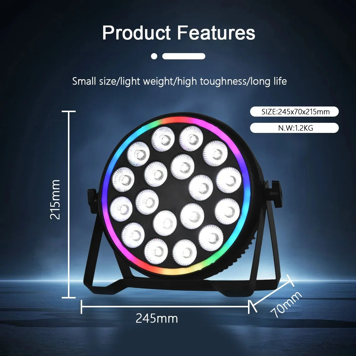 180W RGBW 4-in-1 LED Par-lampe - Led Strip Lights recensie en prijs